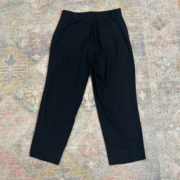 Vince Pleat-Detail Cropped Tailored Trousers Black Dress Pants Size Medium - Picture 4 of 8